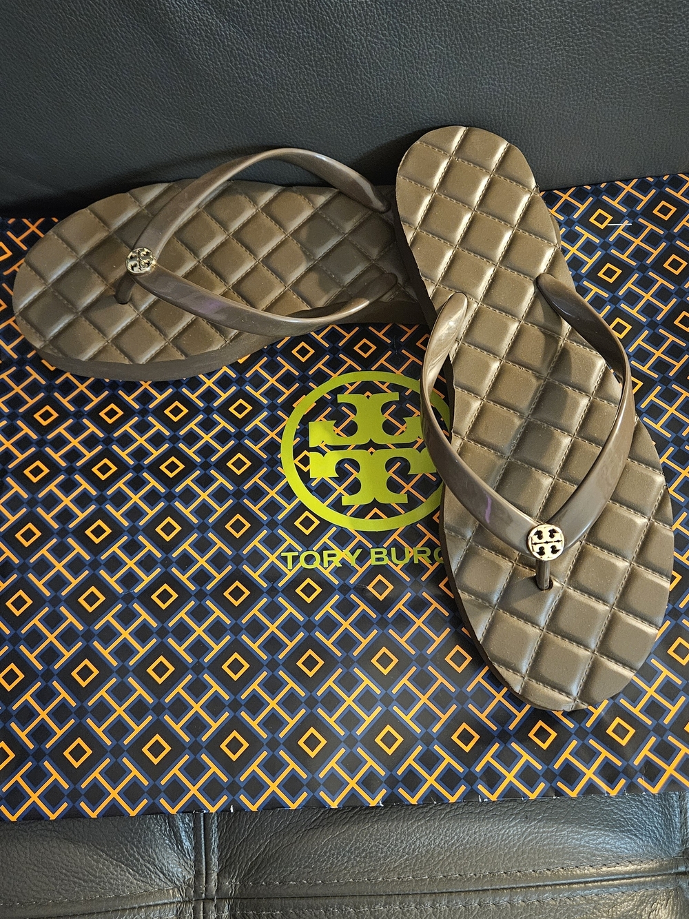 Tory Burch Chocalate Flip Flops NWOT